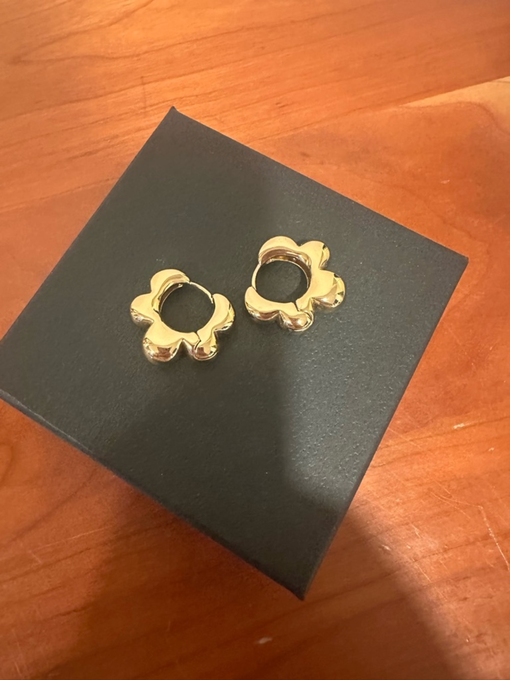 Madewell Gold Flower Hoop Earrings